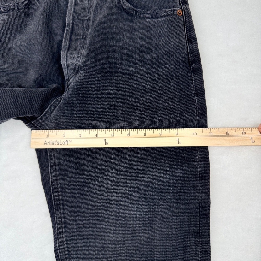 Agolde Jeans Womens 25 Blue 90s Pinch Waist High Rise Straight Button Fly Black - Picture 10 of 14